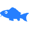 Blauer Fisch Silhouette