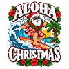 Aloha Weihnachten Surfer Santa