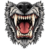Wolfsmaul Gebrüll Motiv