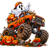 Halloween Monstertruck mit Geist