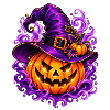 Halloween-Zauberhut Kürbis