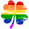 Regenbogen Flagge Vierblättriges Kleeblatt used