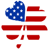 USA Flagge Vierblättriges Kleeblatt