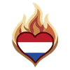 Flammenherz Niederlande Flagge
