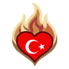 Flammenherz Türkei Flagge