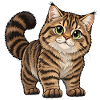 Schottische Wildkatze Kawaii Style