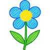 Niedliche Blume – Handgezeichnetes Blumendesign