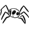 Niedliche Spinne – Handgezeichnetes Halloween-Design