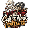 Lustiges Kaffee Skelett Design