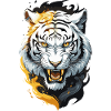 Flammen-Tiger Weißer Krieger