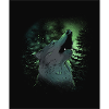 Wolfsruf im Nordlicht