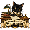 Schwarze Katze als Bibliothekarin