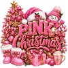 Weihnachtsrosa Glitzer und Geschenke