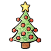 Verspielter Weihnachtsbaum