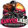 Kurvenliebe Motorradfahrerin Sunset
