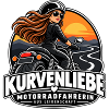 Kurvenliebe Motorradfahrerin Sunset