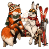Rotfuchs & Schneehase beim Après-Ski