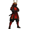Roter Samurai Krieger