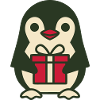 Pinguin Rotes Geschenk Icon