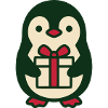 Pinguin Geschenk Clipart