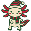 Weihnachts Axolotl Clipart