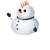 Punk Schneemann - Irokese aus Karotten