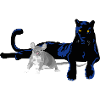 Panther Katze und Maus Duo 