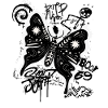 Mystischer Schmetterling Grunge