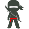 Ninja-Schatten mit Schwert