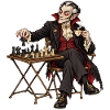 Vampirischer Gentleman am Schach