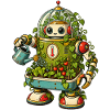 Gartenroboter im Gewächshaus