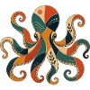 Oktopus Geometrisch