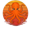 Süßer Retro-Oktopus