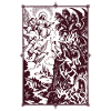 Ritterszene und Drachen im Rahmen