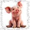 Fröhliches Schweinchen Cartoon