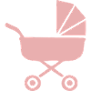 Rosa Kinderwagen Baby Geburt Mädchen Geschenk 