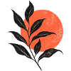 Sunset Leaf Silhouette