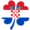 Kroatien Flagge Vierblättriges Kleeblatt