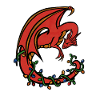 Crimson Dragon im Vine Circle
