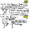 HomeOffice vs Büro Comic