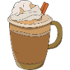 Herbst-Schlagsahne-Kaffee Kürbis-Gewürz-Latte