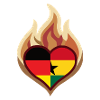 Deutschland Ghana Flammenherz