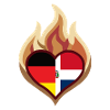 German Dominican Heart on Fire