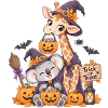 Halloween-Kuschel Giraffe Koala Jack-o-Lantern