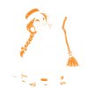 Die Hexe auf dem Saugroboter