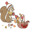 Herbst Eichhörnchen 