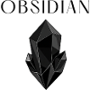 Minimalistischer schwarzer Obsidiankristall