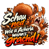 Eichhörnchen Chaos Spruchdesign fränkisch
