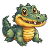 Fröhlicher Krokodil Alligator