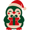 Pinguin Geschenk Clipart